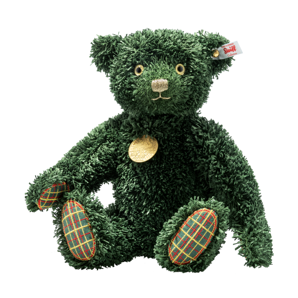 STEIFF TEDDIES FOR TOMORROW GREEN CHRISTMAS TEDDY BEAR