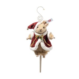 STEIFF SANTA MOUSE HANGING ORNAMENT